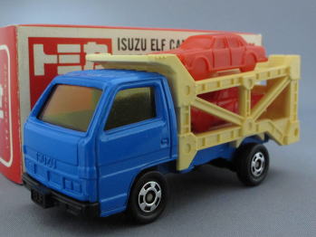 絶版トミカ赤箱 日本製 14 3 いすゞ エルフ カーキャリア 通販 買取 ミニカーショップ カフェタイム